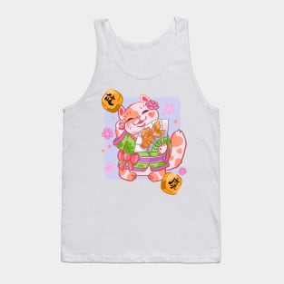 Nice cat. Japanese cat in flowers. money cat Tank Top